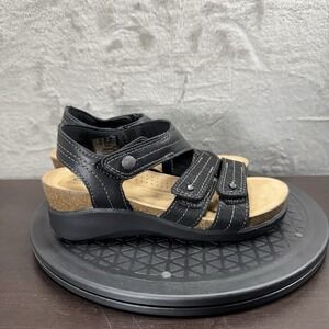 Clarks Calenne Clara Womens Size 5M Black Slingback Wedge Casual Sandals